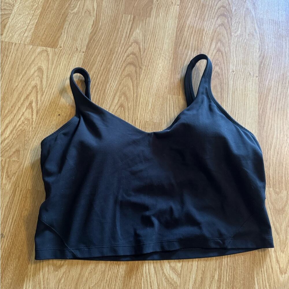 Lululemon Align Black Crop Top size 14